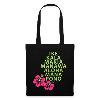 Fleurs Les principes Huna 7 / Hibiscus - Sac en tissu - noir - Devant
