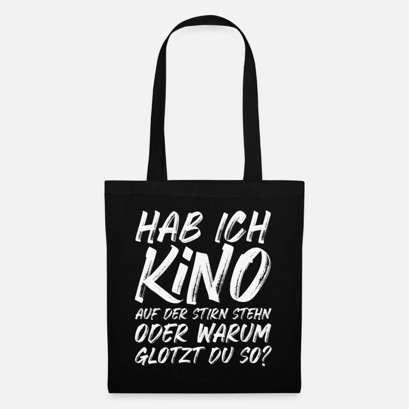 Kino auf der Stirn stehn oder warum glotzt du so? - Stoffbeutel - Schwarz