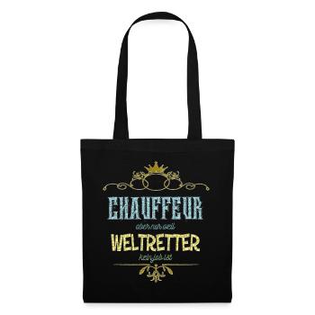 Chauffeur Weltretter - Stoffbeutel - Schwarz - Vorne