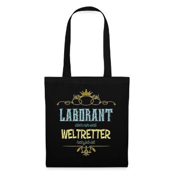 Laborant Weltretter - Stoffbeutel - Schwarz - Vorne