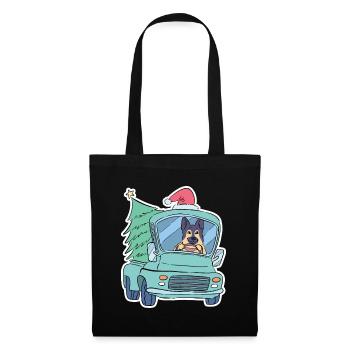 Christmas german shepherd christmas tree - Tote Bag - black - Front