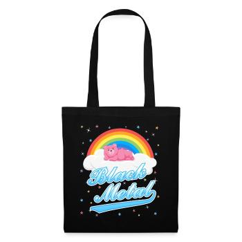 Teddy en métal noir - Sac en tissu - noir - Devant