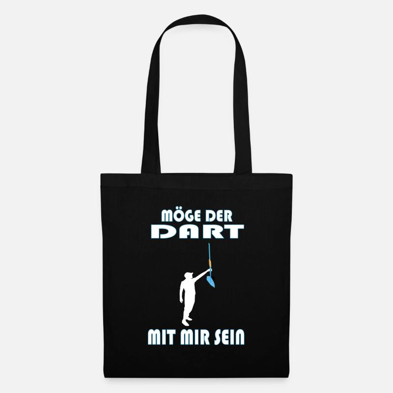 Dart Sprüche lustig Männer Motiv Darts Geschenk - Stoffbeutel - Schwarz
