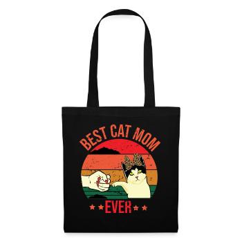 Best cat mom ever design for a loving care mom - Tote Bag - black - Front
