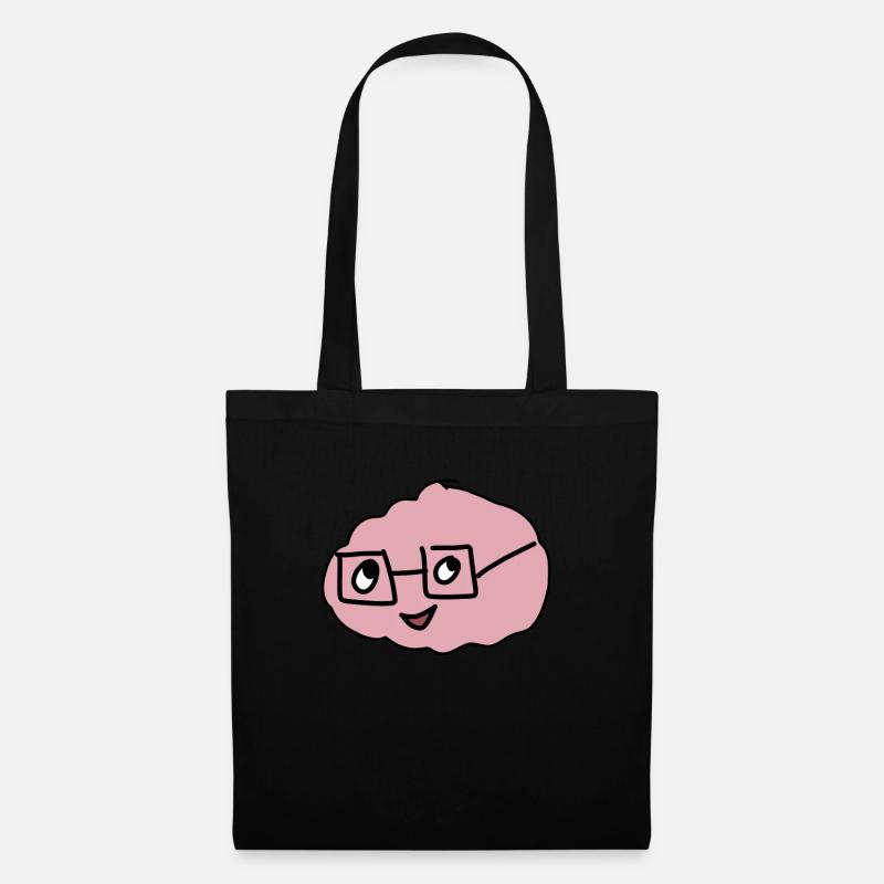 Gehirn Brille - Stoffbeutel - Schwarz