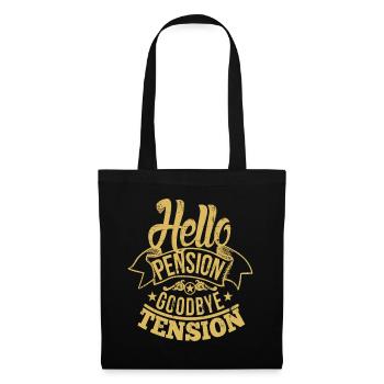 Hello Pension Goodbye Tension - Sac en tissu - noir - Devant