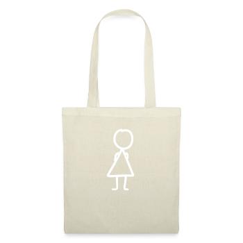 Fille humaine - Sac en tissu - nature - Devant