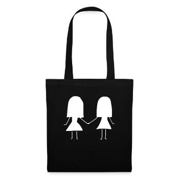 meilleure amie - Sac en tissu - noir - Devant