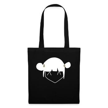 manga fille - Sac en tissu - noir - Devant