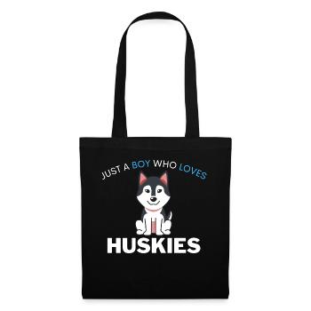 Kawaii Dog Pet Boy Gift Husky - Tote Bag - black - Front