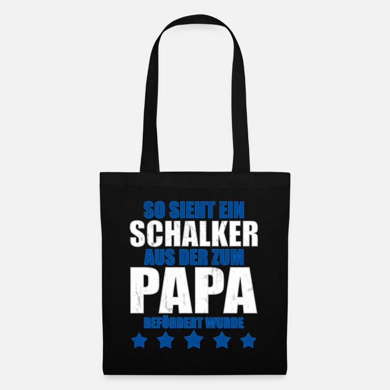 Schalker Papa | Schalke Vatertags Geschenkidee - Stoffbeutel - Schwarz