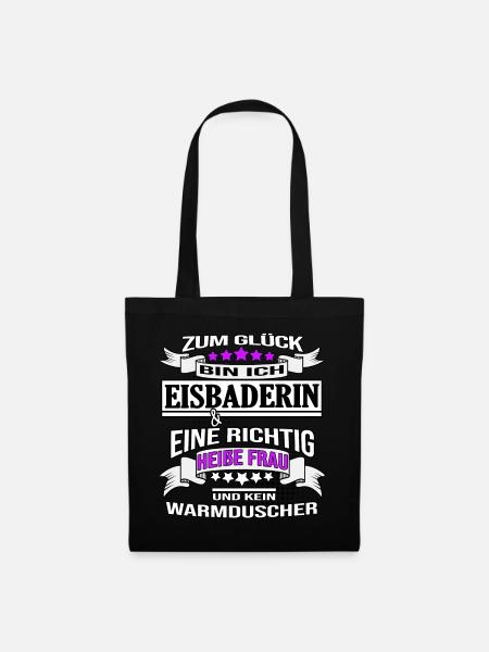 eisbader winterbaderin eisbader eisbademeisterin - Stoffbeutel - Schwarz