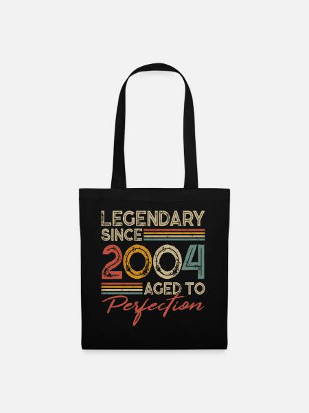 2004 Vintage Vintage Anniversaire Rétro Cadeau - Sac en tissu - noir