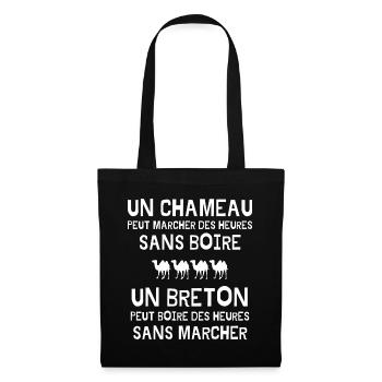 bretagne, bretagne humour, breton - Sac en tissu - noir - Devant