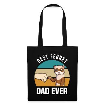 Frettchen Liebhaber Sprüche | Haustier Geschenke - Stoffbeutel - Schwarz - Vorne
