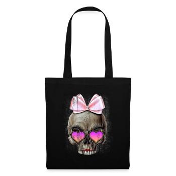 Funny Love skull - Stoffbeutel - Schwarz - Vorne