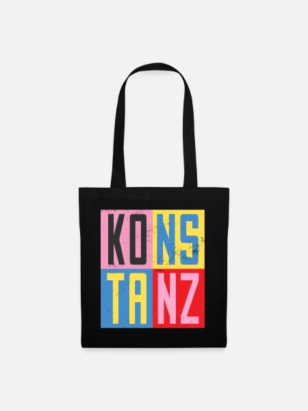 Konstanz Städte Design - Stoffbeutel - Schwarz
