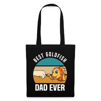 Goldfisch Haustier | Fische Goldfische Geschenke - Stoffbeutel - Schwarz - Vorne