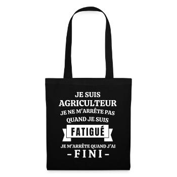 agriculteur, agriculture, je suis agriculteur - Sac en tissu - noir - Devant