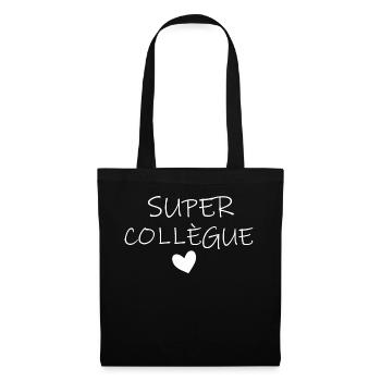 SUPER COLLÈGUE COEUR - Sac en tissu - noir - Devant