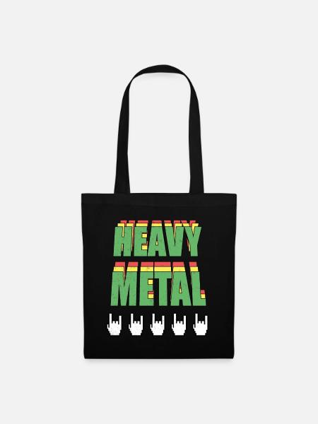 Heavy Metal Retro - Stoffbeutel - Schwarz