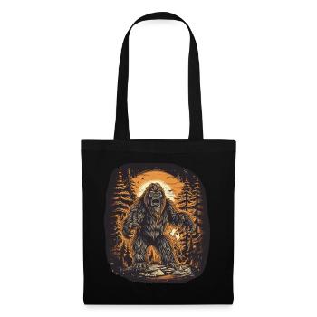 Kryptozoologie Sasquatch Yeti Gruseliges Bigfoot - Stoffbeutel - Schwarz - Vorne