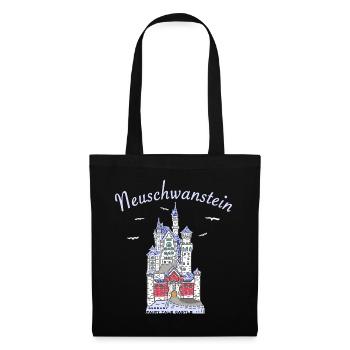 Neuschwanstein Castle, Bavaria in Germany - Tote Bag - black - Front