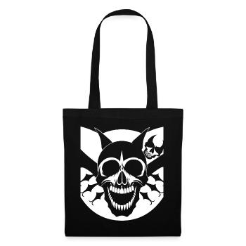 Horreur Crâne Crâne Art Crâne Gothique Heavy Metal - Sac en tissu - noir - Devant
