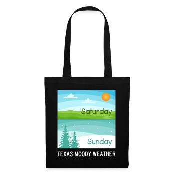 Texas Moody Weather Design pour les fiers Texans - Sac en tissu - noir - Devant