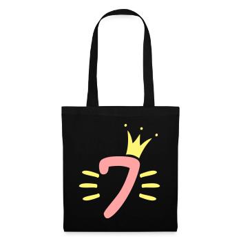 7th Birthday Crown - Tote Bag - black - Front