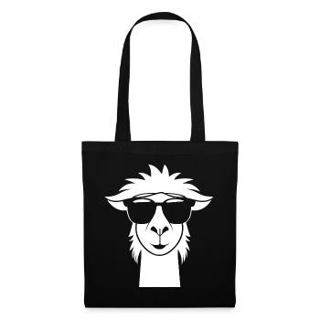 Funny Llama Wearing Sunglasses Cool Llamas - Tote Bag - black - Front