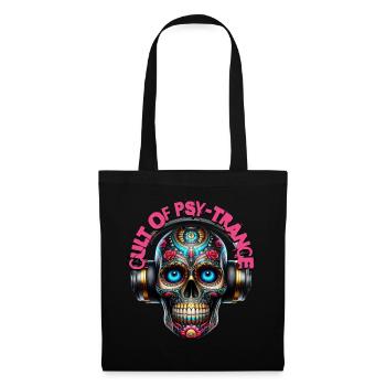 CULT OF PSY-TRANCE - Cool Skull with Headphones! - Tote Bag - black - Front
