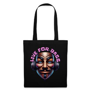 LIVE FOR BASS - Cool Creature with Headphones! - Tote Bag - black - Front