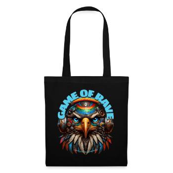 GAME OF RAVE - Cool Eagle with Headphones! - Tote Bag - black - Front