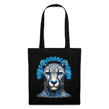 90S EURODANCE ROCKS - Cool Cheetah with Headphones - Tote Bag - black - Front