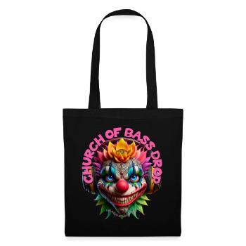 CHURCH OF BASS DROP - Cool Clown with Headphones! - Tote Bag - black - Front
