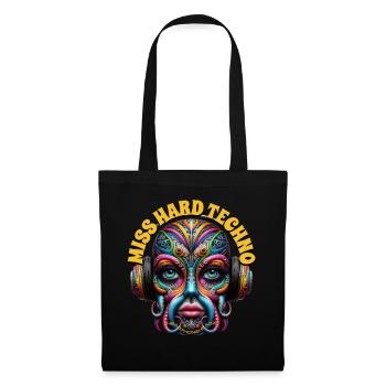MISS HARD TECHNO - Cool Creature with Headphones! - Tote Bag - black - Front