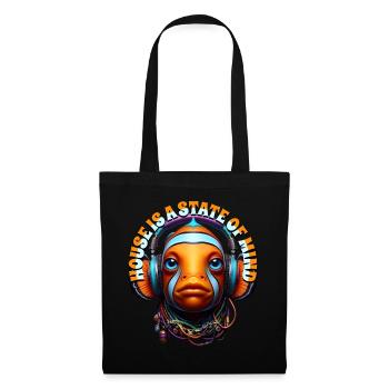 HOUSE IS A STATE OF MIND - Clownfish & Headphones! - Tote Bag - black - Front