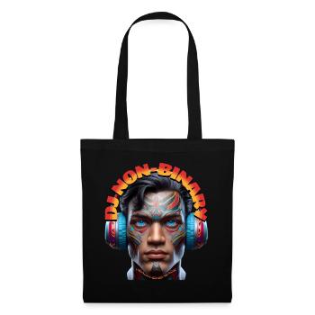 DJ NON-BINARY - Cool Human with Headphones! - Tote Bag - black - Front