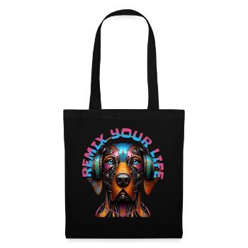 REMIX YOUR LIFE - German Pointer with Headphones! - Tote Bag - black - Front