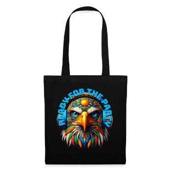 READY FOR THE PARTY - Cool Eagle with Headphones! - Tote Bag - black - Front