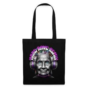 HARD RAVE REMIX - Cool Grandma with Headphones! - Tote Bag - black - Front
