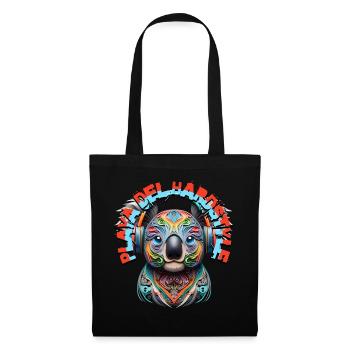 PLAYA DEL HARDSTYLE – Cute Koala Bear & Headphones - Tote Bag - black - Front