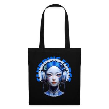 CLUBBING FORCE - Cool Woman with Headphones! - Tote Bag - black - Front