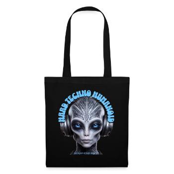 HARD TECHNO HUMANOID – Cool Grey Dude Headphones! - Tote Bag - black - Front