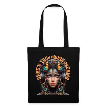 SWEET TECH HOUSE DREAMS – Cool Girl & Headphones! - Tote Bag - black - Front