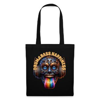 DRUM&BASS HAPPINESS - Happy Creature & Headphones! - Tote Bag - black - Front
