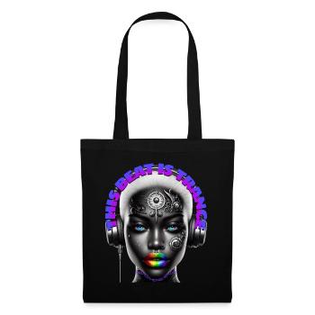 THIS BEAT IS TRANCE - Cool Woman with Headphones! - Tote Bag - black - Front