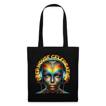 DEEP HOUSE CELEBRATION - Cool Lady with Headphones - Tote Bag - black - Front