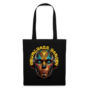 DRUM&BASS BANGER - Cool Dude with Headphones! - Tote Bag - black - Front